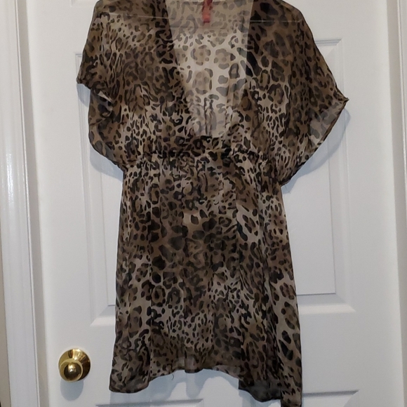 Swimsuit Cover Up Animal Print Size Small - Picture 2 of 4